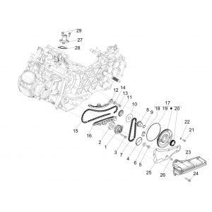Oliepomp Vespa GTS 125 IE ABS Euro 4 2016-2018