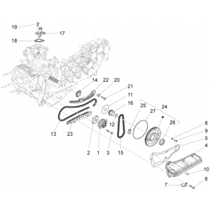 Oliepomp Piaggio Fly 125 IE 4-takt 3V Euro 3