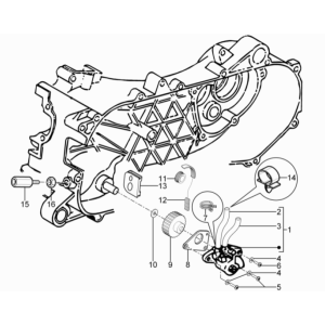 Oliepomp Piaggio Typhoon 50 2-takt Euro 3 2011