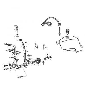 Oliepomp Derbi Senda SM DRD oud model