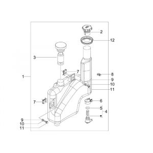 Olietank Vespa S 50 2-takt AC
