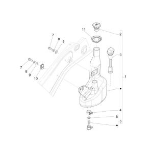 Olietank Vespa Primavera 50 2-takt AC