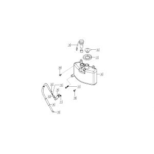 Olietank Kymco B&W LC 2-takt zilver