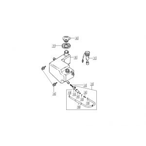 Olietank Kymco Dink 50 2-takt LC zilver