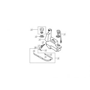 Olietank Kymco DJ 2-takt Zilver