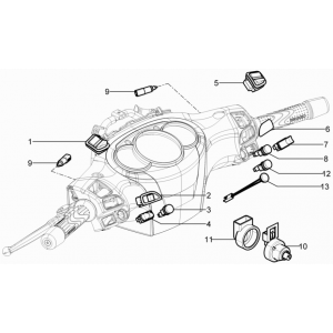 Schakelaars - Drukknoppen Piaggio Beverly 350 Sport Touring Euro 3 2013-2014