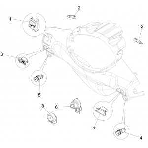 Schakelaars - Drukknoppen Piaggio Fly 125 IE 4-takt 3V Euro 3