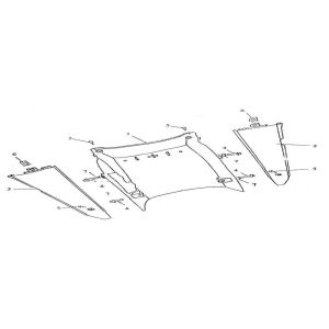 Onderkuip-Zijskirts BTC Grande Retro 125