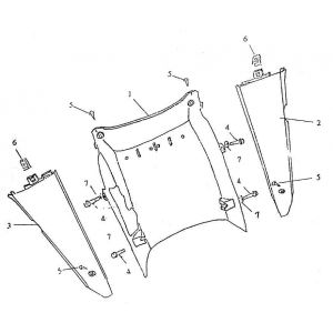 Onderkuip - Zijskirts Eagle-Wing Torino blauw wit