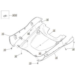 Motorschermen - Onderspoiler Aprilia Habana 2-takt (Morini motor) 1999-2004