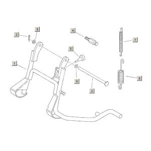 Middenstandaard Aprilia Habana 2-takt (Morini motor) 1999-2004