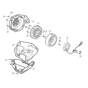 Ontsteking - Stator - Vliegwiel - Koelkappen Kymco Agility CITY 16 125