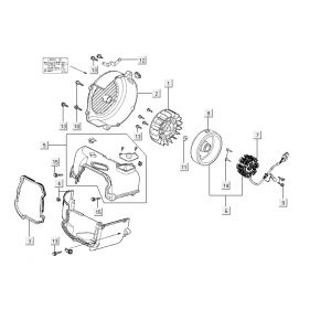 Ontsteking - Stator - Vliegwiel - Koelkappen Kymco Agility Fat 12' 4-takt