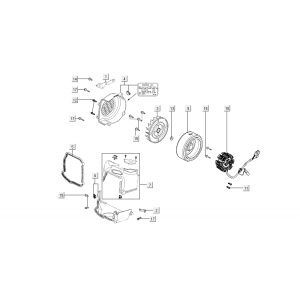 Ontsteking - Stator - Vliegwiel - Koelkappen Kymco Super8 50 4-takt 2009→ zwart