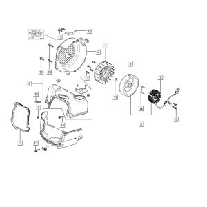 Ontsteking - Stator - Vliegwiel - Koelkappen Kymco Delivery 4-takt wit