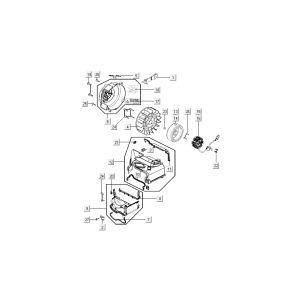 Ontsteking - Stator - Vliegwiel - Koelkappen Kymco New Sento 50i 4-takt goud