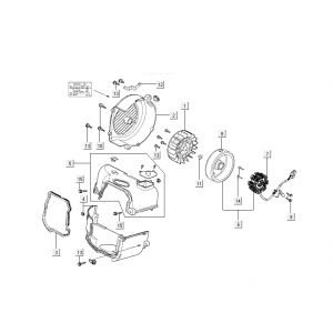 Ontsteking - Stator - Vliegwiel - Koelkappen Kymco Like 4-takt