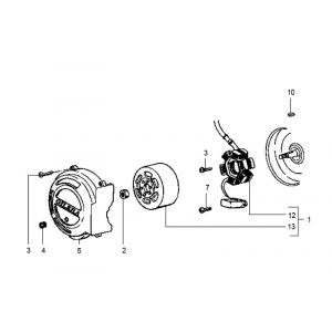 Ontsteking - Stator - Vliegwiel Gilera Runner 50 2-takt LC 1998-2005