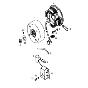 Ontsteking - Stator - Vliegwiel oud type Tomos Standaard
