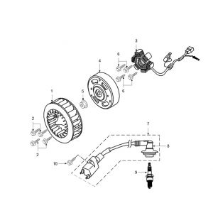 Ontsteking - Stator - Vliegwiel Peugeot Speedfight 2 50 2-takt AC Euro2