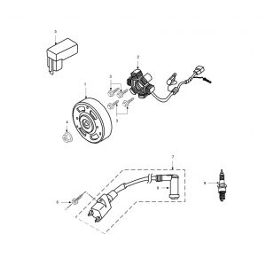 Ontsteking - Stator - Vliegwiel Peugeot Speedfight 2 50 2-takt LC Euro 2