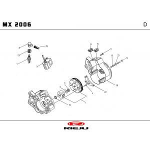 Ontsteking - Stator - Vliegwiel Rieju MX blauw 2010 2-takt
