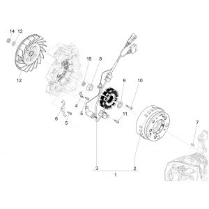 Ontsteking - Stator - Vliegwiel Vespa Sprint 125 3V IE ABS Euro 5 2021