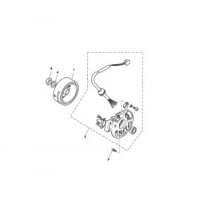 Ontsteking - Stator - Vliegwiel Yamaha Aerox 50 2-takt LC 2013