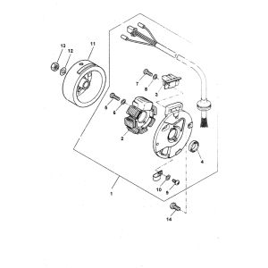 Ontsteking - Stator - Vliegwiel Yamaha Bw's 2-takt