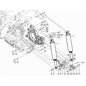 Schokbreker Piaggio MP3 300 HPE / 300 HPE Sport ABS Euro 5 2020-2022