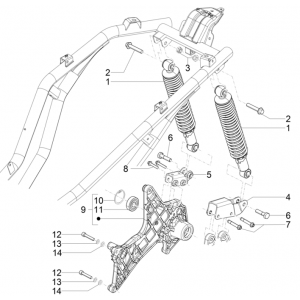 Schokbreker Piaggio Beverly 300 HPE 4V ABS Euro 5 2021-2022