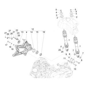 Schokbreker Vespa GTS 125 IE ABS Euro 5 2021