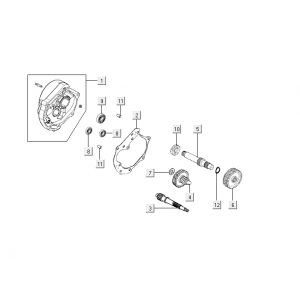 Vertanding - Overbrenging Kymco VP50 4-takt ACoak metallic