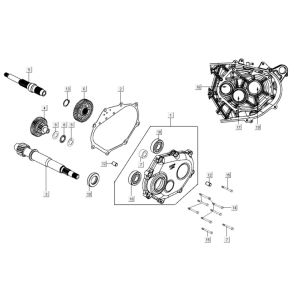 Vertanding - Overbrenging Kymco Xciting 400i Geel