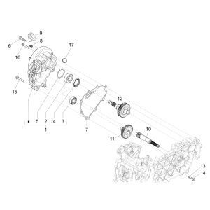 Vertanding - Overbrenging Piaggio Liberty 125 IGET 3V IE ABS Euro 4 2015-2019