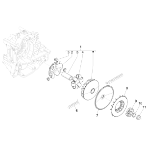 Variateur- V-snaar Piaggio Liberty 50 4-takt AC IGET 3V Euro 5