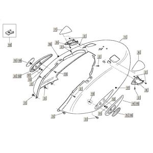 Motorschermen Aprilia Mojito Custom 50 2-takt (Piaggio motor) 2004-2010