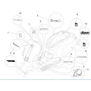Emblemen - Stickers - Logo Vespa Primavera 125 3V IE ABS