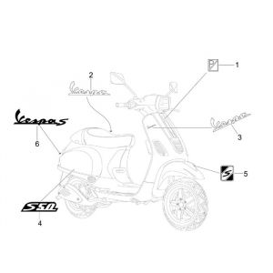 Emblemen - Stickers Vespa S 50 2-takt AC