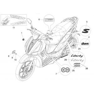 Emblemen - Stickers - Logo Piaggio Liberty 125 IGET 3V ABS Euro 5