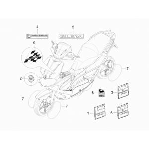 Emblemen - Stickers - Logo Gilera Runner 50 SP 50 2-takt LC 2010-2017