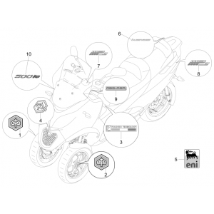 Emblemen - Stickers - Logo Piaggio MP3 500 LT Business 2014-2016