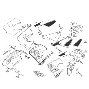 Kappen - Beplating Derbi Senda R oud model