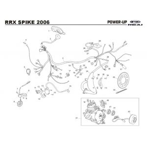 Kabelboom - Bobine - Ontsteking - Stator - Vliegwiel Rieju Spike-x zwart 2006 2-takt