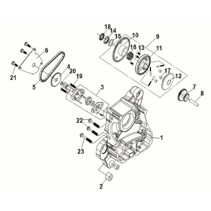 R. crank case-oil pump assy Sym Jet 14 125I LC E5 2021-2024