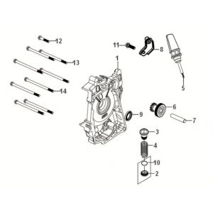Carterhelft rechts - Oliefilter - Peilstok Sym Fiddle IV 50 Euro 5