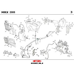 Radiateur - Koelsysteem - Uitlaat - Benzinetank Rieju MRX P-up blauw 2008 2-takt