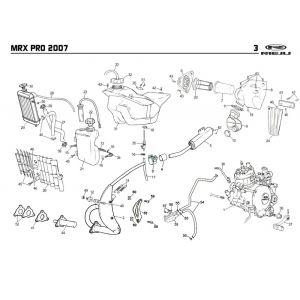 Radiateur - Koelsysteem - Uitlaat - Benzinetank Rieju MRX pro oranje 2008 2-takt