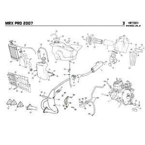 Radiateur - Koelsysteem - Uitlaat - Benzinetank Rieju MRX pro r-groen 2008 2-takt