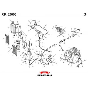 Radiateur - Koelsysteem - Uitlaat - Benzinetank Rieju RR castrol 2001 2-takt